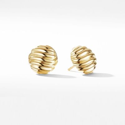 OEM orecchini a cavo scolpito 18K dorati in acciaio inossidabile