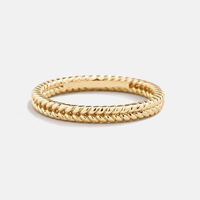 Gioielli pregiati 18K oro placcato 925 Sterling Silver Wheat Anello per donne