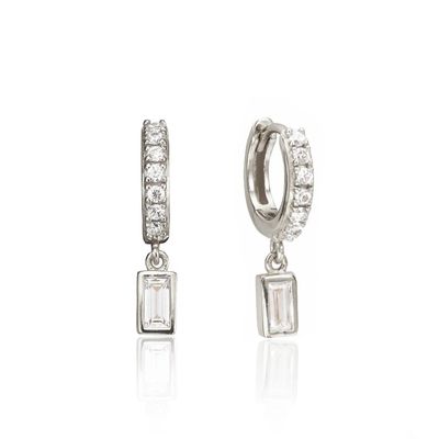 Orecchini in argento 925 dorato per l' anniversario, fidanzamento.