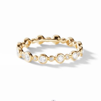 Classics Zircon Eternity Band Gioielli dorati US Size 10 Chiaro CZ Anello