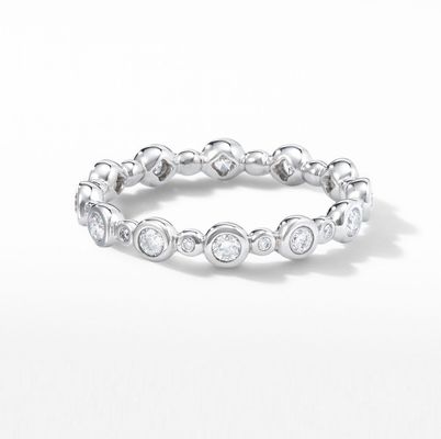 Classics Zircon Eternity Band Gioielli dorati US Size 10 Chiaro CZ Anello