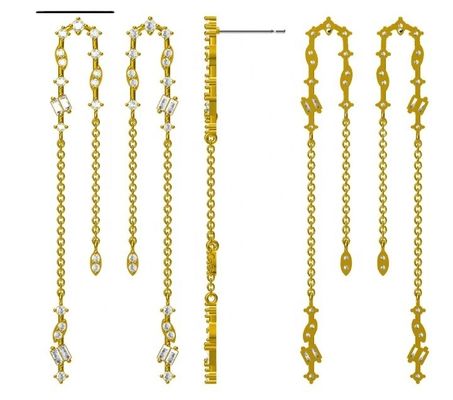 2024 Orecchini brasiliani in oro con catena a goccia Donna 925 Orecchini in argento sterling