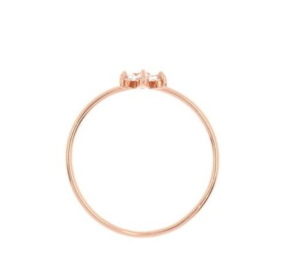 Elegantemente oro 18K Vermeil Quattro Topaze Gemstones Fiore 925 Sterling Silver Anelli