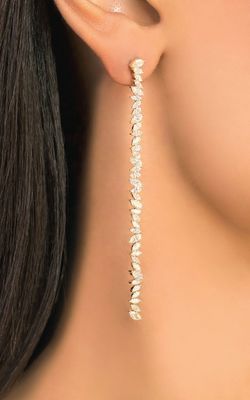 Gioielli personalizzati Altri orecchini tipo lunghi in argento Orecchini con marchio CZ Stone