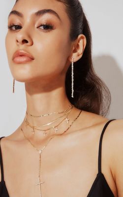 Gioielli personalizzati Altri orecchini tipo lunghi in argento Orecchini con marchio CZ Stone