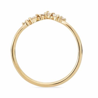 Anelli a forma di V con cerchiera e marchiese bianco CZ in argento sterling 925