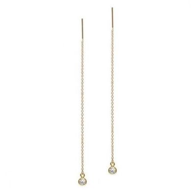 925 Sterling Sterling Simply 18k Gold Plaked Women's Drop Drop Dlowing Earring