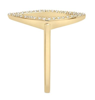 Fidanzamento Bianco CZ Rhombus Dichiarazione Anello Oro 925 Sterling Argento Gioielli per donne