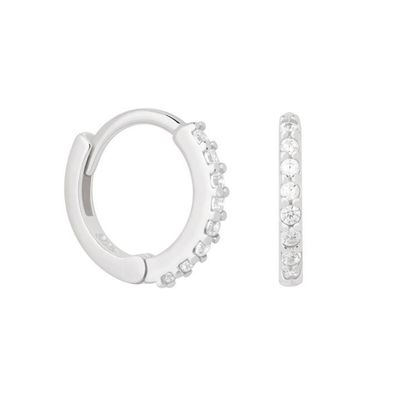ODM 925 Sterling Silver Hoop orecchini Medi con piccole 18K Vermeil Gold Plating