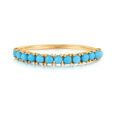 Gioielli personalizzati Mezza turchese Dorata Durable Delicate 925 Anelli d'argento Moda