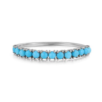 Gioielli personalizzati Mezza turchese Dorata Durable Delicate 925 Anelli d'argento Moda