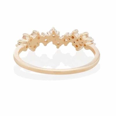 925 Sterling Silver Jewelry Prong Setting Mini Clear CZ Band Rings per donne Sterling
