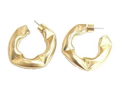 Personalizzare orecchini spessi in ottone lucidati orecchini in ottone piccoli in ottone