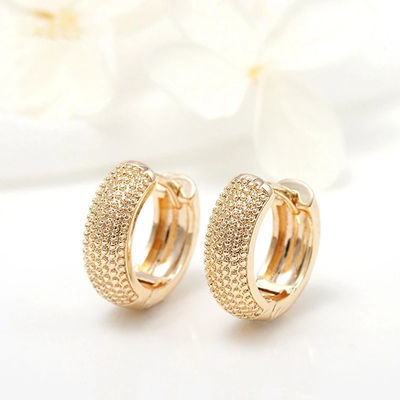 Eco-Friendly 18K Gold Plated Multi Small Dot Beads Hoop Earrings For Women Girls 2021