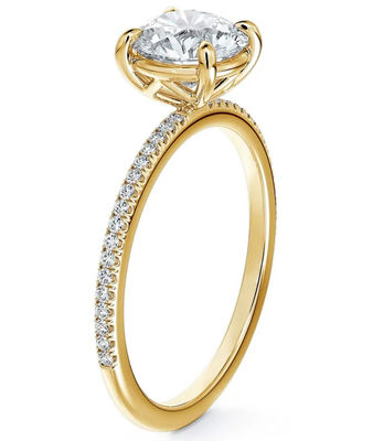 925 Sterling Silver Brasile Rondo Bianco CZ Anello di fidanzamento Gioielli pregiati Accessori