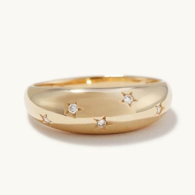Eternity Band Anelli Brasiliani 18K Oro Gioielli Stella 925 Sterling Silver Dome Anello Donne