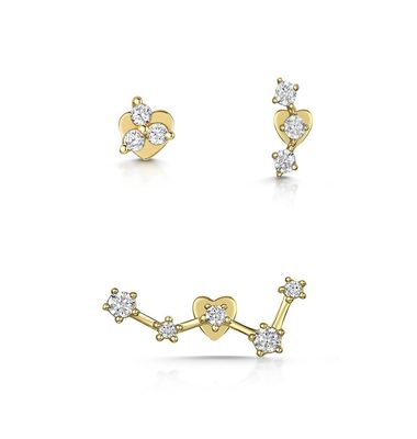 OEM Constella Stud orecchini 925 18k Oro Bianco Stud orecchini