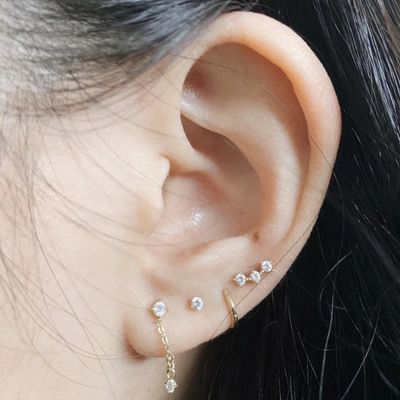 OEM Constella Stud orecchini 925 18k Oro Bianco Stud orecchini