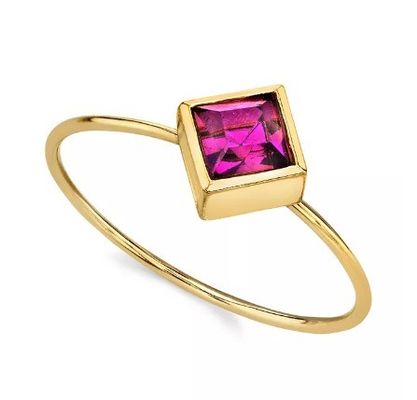 Anello in cristallo di zirconia cubica in oro 14K OEM Anello in strass
