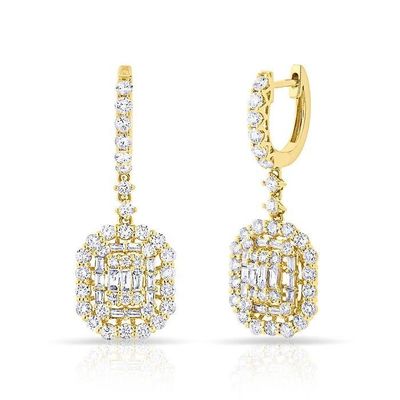 Orecchini bianchi CZ 925 in argento sterling stile classico per fidanzamento e matrimonio