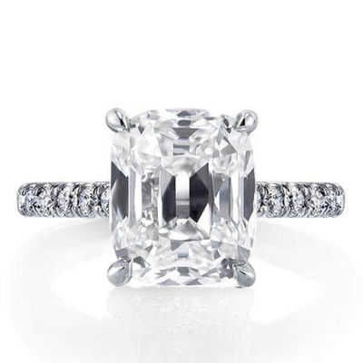 Anello di fidanzamento in argento bianco CZ 925 18K placcato in oro
