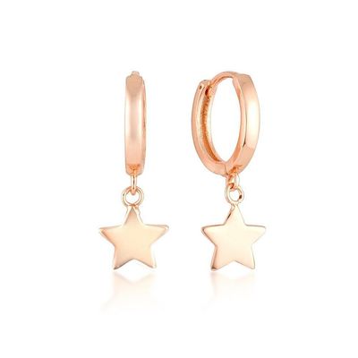 Orecchini in forma di stella in ottone 14K in oro per donne Gioielli semplici di tutti i giorni