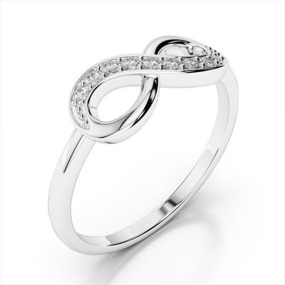 Fatto a mano Infinity 925 Sterling Silver Women's Rings