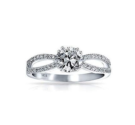 925 Sterling Silver Ring Micron Pave White Gold Plated per donne Nozze Fidanzamento coppia