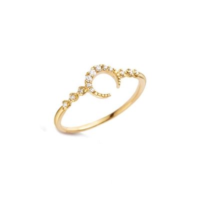 Anello lunare d'argento 925 da uomo con 14k 18k 24k oro dal Brasile 2022
