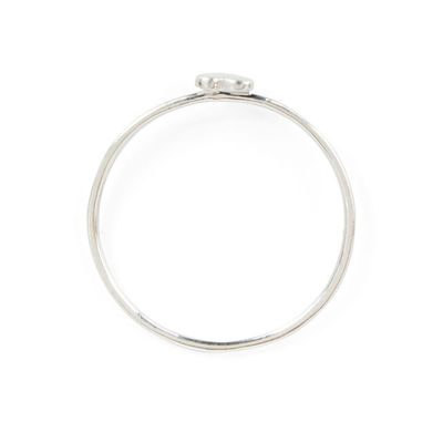 Anello di cuore di design semplice e delicato Verità 925 Sterling Silver 18K Oro Placcato