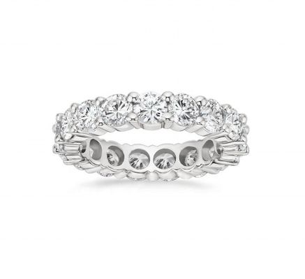 925 Sterling Silver Eternity Bands Ring Rodium Plated Anelli fatti a mano Gioielli tecnici