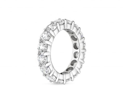 925 Sterling Silver Eternity Bands Ring Rodium Plated Anelli fatti a mano Gioielli tecnici