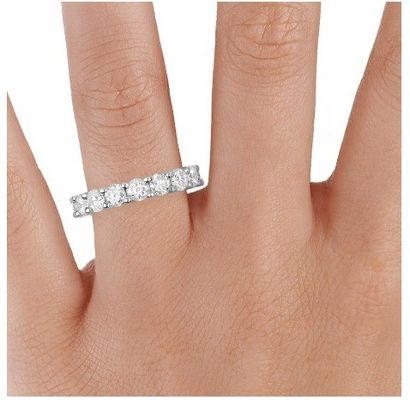 925 Sterling Silver Eternity Bands Ring Rodium Plated Anelli fatti a mano Gioielli tecnici