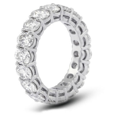 925 Sterling Silver 4mm CZ Eternity Band Anello Eco-Friendly Sì Rivestimento Oro Rosa