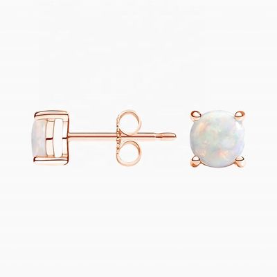 Ingrosso Bianco Opal 925 Sterling Silver Stud orecchini per gioielli da donna