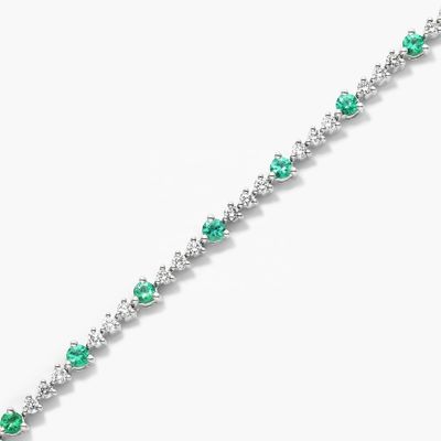 Braccialetto da tennis in rubino e zircone bianco da 3 mm, taglio rotondo, braccialetto da tennis in argento sterling