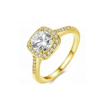 Anelli di diamanti 18K placcati d'oro taglia 5 - taglia 10 Anello di fidanzamento femminile