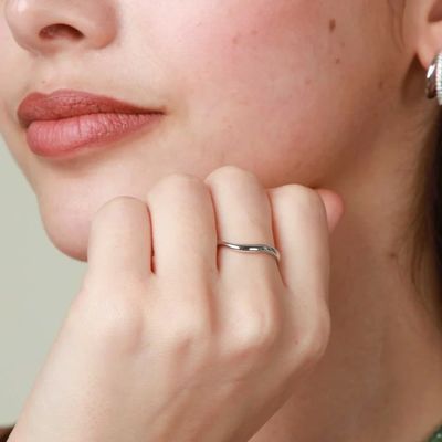 Certificato di valutazione da parte di terzi 925 Sterling Silver Women's Plain Jewelry Band Ring