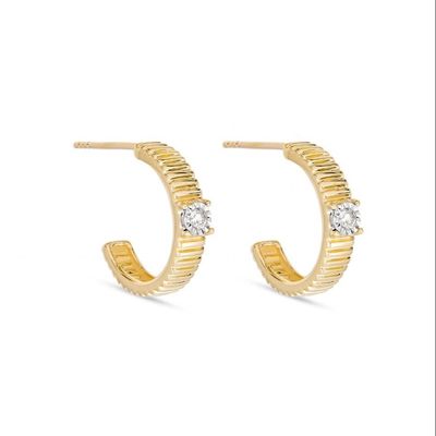 Dames Cubic Zirconia diamanti anelli a gancio ottone rotondo taglio brillante