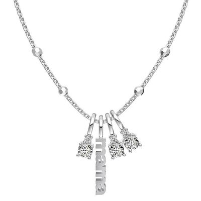 Colletto bianco CZ 4mm 925 d'argento femminile Colletto di pietra zirconico di lusso fai da te