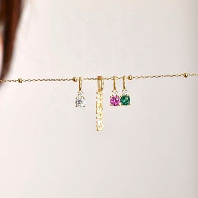 Colletto bianco CZ 4mm 925 d'argento femminile Colletto di pietra zirconico di lusso fai da te