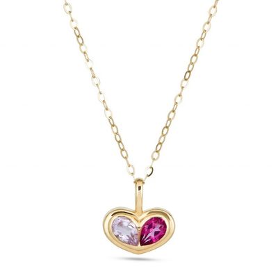 Giorno di San Valentino Regalo Colore di cuore in forma di pietra preziosa Pendentile collane per il fidanzamento