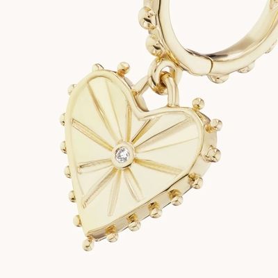 14K oro placcato Dangle Drop Heart Huggies orecchini per donne sono 925 sterling silver