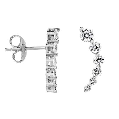 Fabbricazione a mano di cercei in zircone bianco cubico 925 Sterling Silver Stud