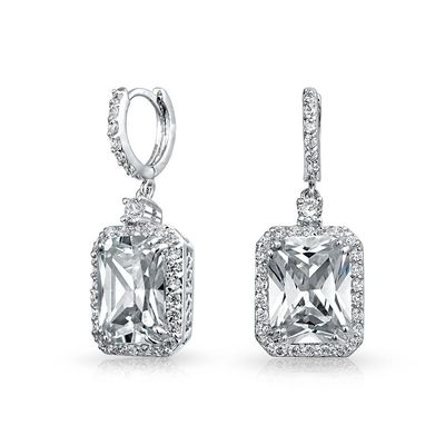 925 Sterling Silver Material Type Top Sales Bianco Oro Placcato Dangle Bridal Orecchini