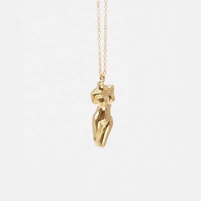 925 Sterling Silver Venus Corpo di donna pendente collana personalizzabile per il tuo abito