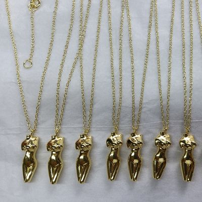 925 Sterling Silver Venus Corpo di donna pendente collana personalizzabile per il tuo abito