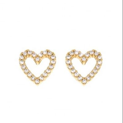 Orecchini di cuore in argento sterling in ottone/rame/925