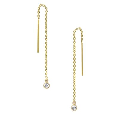 925 Sterling Sterling Simply 18k Gold Plaked Women's Drop Drop Dlowing Earring