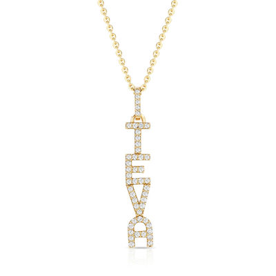 Elegante 925 Sterling Silver 14K Gold MAMA Collare a sospensione fluttuante lungo